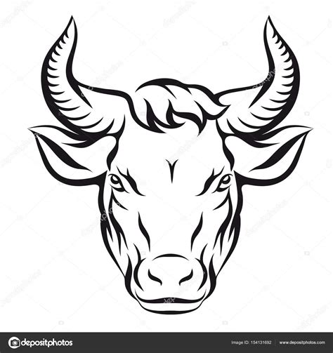 How To Draw A Bull Head At How To Draw