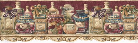 Kitchen Wallpaper Border Vintage Food Jars And Spices On Etsy