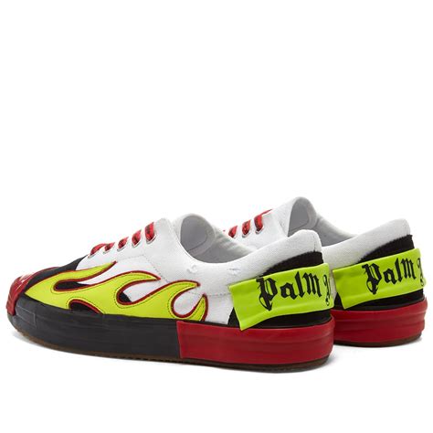 Palm Angels Flame Sneaker White And Yellow End Jp