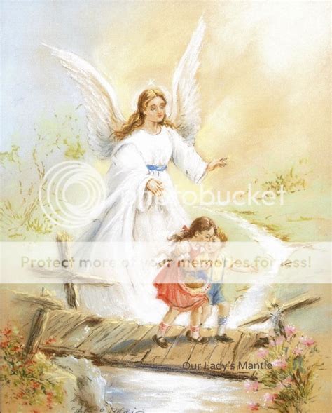 Guardian Angel And Children Crossing Bridge 8x10 Religious Print Picture