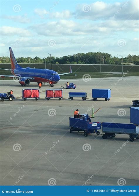 Southwest Airplane A320 On Runway At A Southwest Florida International