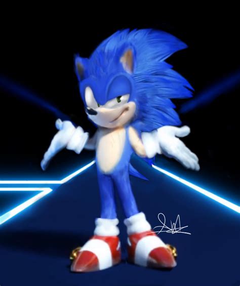 Realistic Sonic Edit By Yysamhlyy On Deviantart Sonic Hedgehog Movie