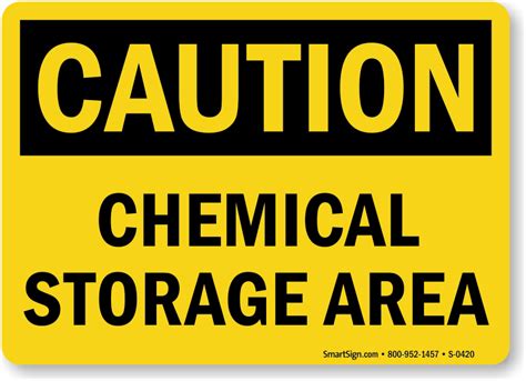 Chemical Storage Signs Chemical Storage Area Signs
