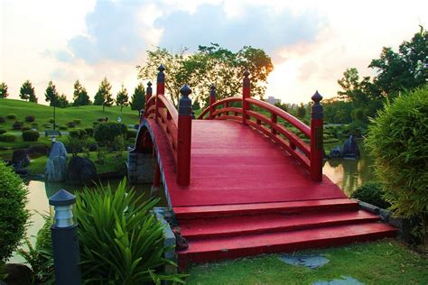 Fabulous Japanese Wooden Garden Bridge Inspiration In Red Fabulous