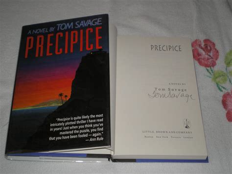 Precipice Signed Von Savage Tom Fine Hardcover 1994 1ST Signed