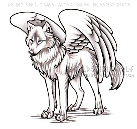 Winged Alpha She Wolf Commission By Wildspiritwolf On Deviantart
