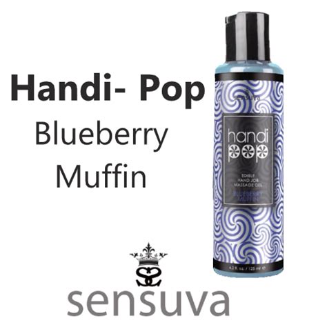 Sensuva Handipop Edible Handjob Massage Gel Blueberry Muffin Flavored