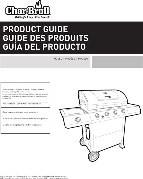 Char Broil Gas Grill 463436214 User Guide