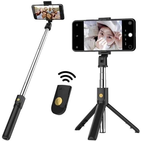bastão de selfie com tripé para celular com controle disparador k07 webcontinental