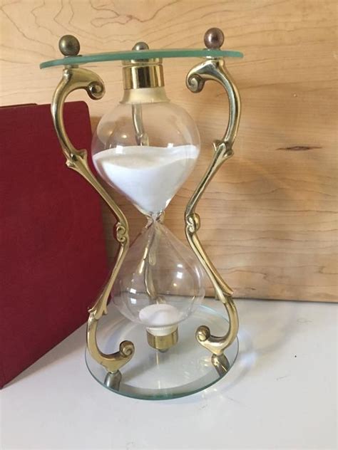 Vintage Hourglass Brass And Glass Hourglass Sand Timer Etsy
