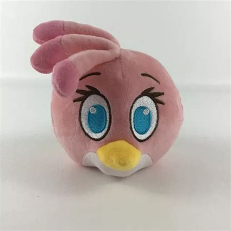 Angry Birds Stella Pink Bird Plush Stuffed Animal 6 Toy 2014 Rovio