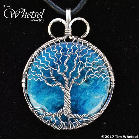 Blue Orgone - Wire Wrapped Tree of Life Necklace Pendant - Handmade Jewelry by Tim Whetsel ...