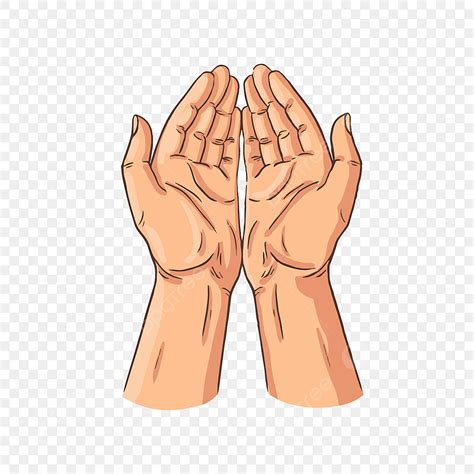 Mão Desenhada Cartoon Ilustração De Gesto De Oração Png As Mãos