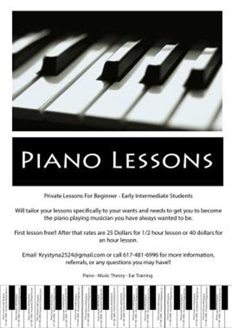 Music lessons offers a full range of online and in studio lessons in piano, guitar, drums, violin, voice, bass guitar, and ukulele. Image result for fun piano lesson ad | Piano lessons ...
