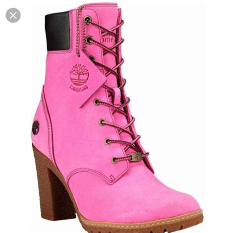 Susan G Komen Pink Timberland High Heel Glenda Boots Womens Fashion