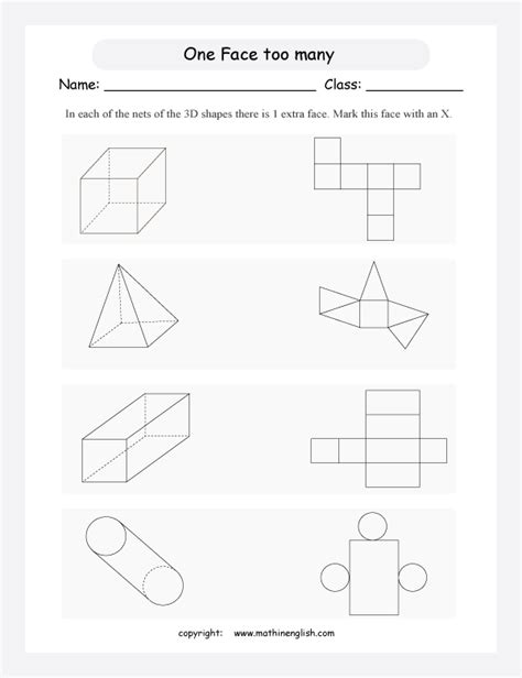 Nets Of 3d Shapes Identifying 3d Shapes By Their Nets Part 2 By Kevin