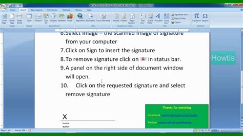 How To Add Digital Signature In Ms Word Youtube