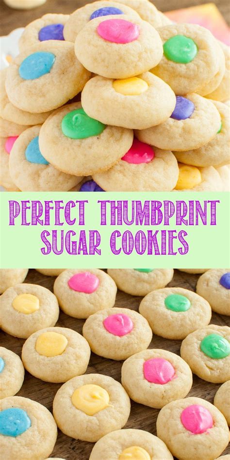 Easter Thumbprint Cookies Recipe Perfect Sugar Cookies Sugar Cookies Chocolate Thumbprint