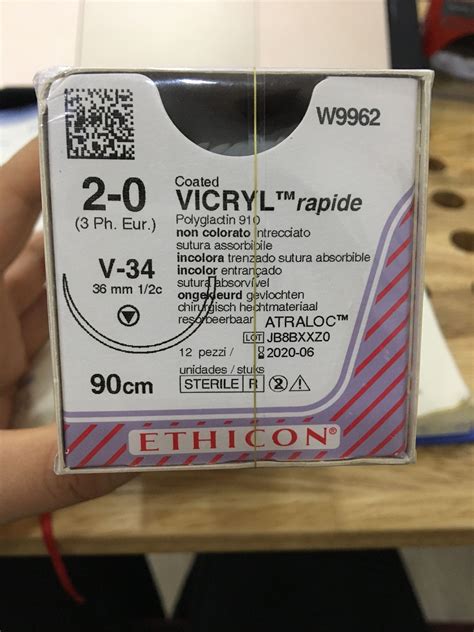 Vicryl Rapide 20 90cm 36mm 12c Tap Cut W9962 Y Tế Sơn Hương
