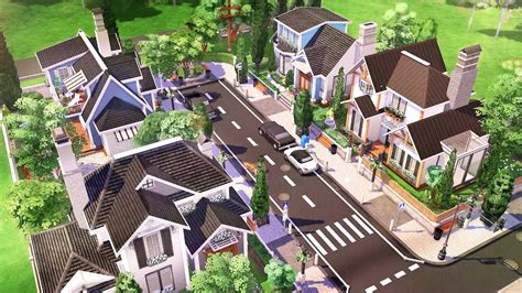 Basegame Neighborhood 🏡🏡 The Sims 4 Speed Build No Cc Youtube