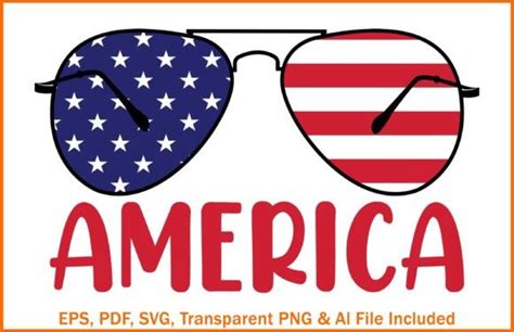 8 America Sunglasses Svg Designs And Graphics