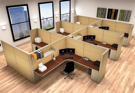 Office System Furniture 8x8 Cubicle Workstations