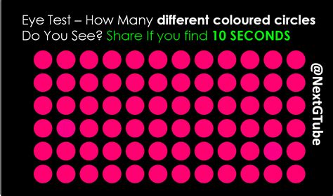 Eye Test How Many Different Coloured Circles Do You See