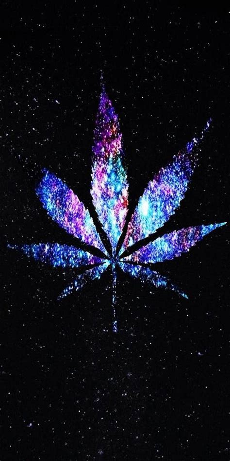Galaxy Weed Leaf Wallpapers On Wallpaperdog