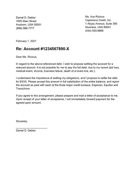 Pay Off Letter Template