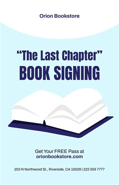 Free Book Signing Word Template Download