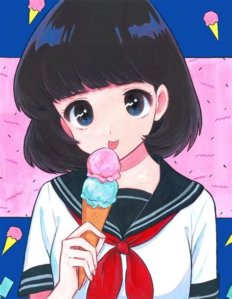 Anime Girl Eating Ice Cream Telegraph