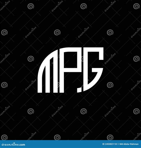 Design Do Logotipo Da Letra Mpg Em Fundo Branco Conceito De Logotipo