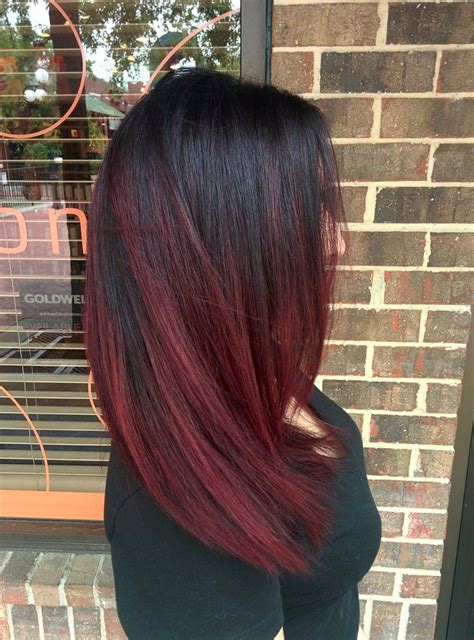Red Balayage Hair Red Ombre Hair Hair Highlights Red Balyage