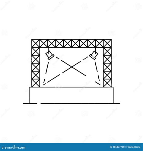 Concert Stage Icon Illustration Stock Vector Illustration Of