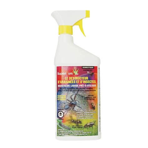 Insecticide Liquide Destructeur Daraignées Et Dinsectes 1 L