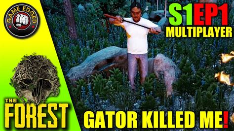 The Forest Multiplayer Co Op Gameplay Gator Attacks S1ep1 Lets Play Alpha 021 Youtube