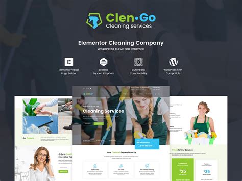 Clengo Cleaning Services Elementor Wordpress Theme By