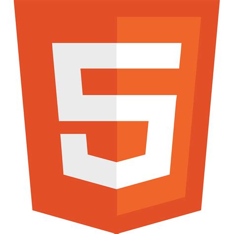 I made the html5 logo using pure css3 with transforms, rotations and pseudo elements. HTML5 - Logos Download