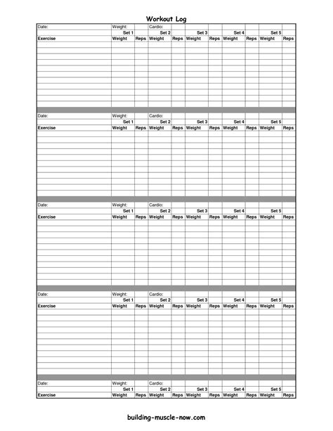 Unique Free Exercise Log Template Best Of Template Free Printable