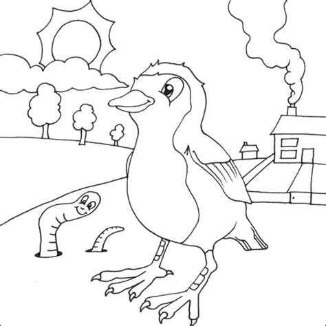 This robin coloring page is a great activity for kids who love to color birds. Cute Robin Colouring Page