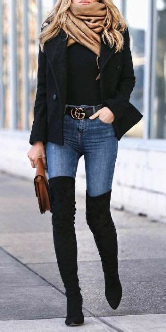 25 ways to wear thigh high boots this winter society19 casual winter outfits winter fashion