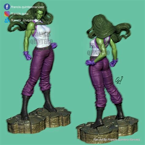 She Hulk 3d Printed Unpainted Unassembled Resin Model Kit Etsy Hong Kong