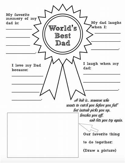 Coloring Printable Worksheets Father Fathers Because Dad