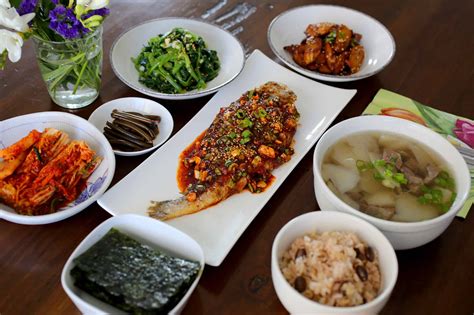 A Typical Korean Homestyle Table Setting