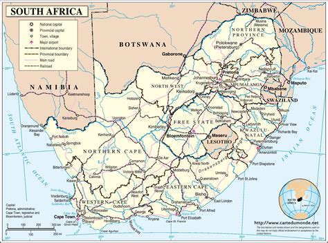 Map South Africa Country Map South Africa