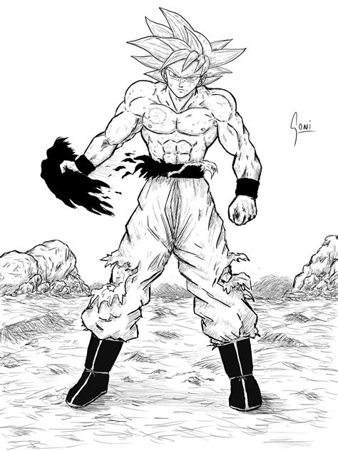 Goku Ultra Instinct Black And White Goku Black And White Wallpapers