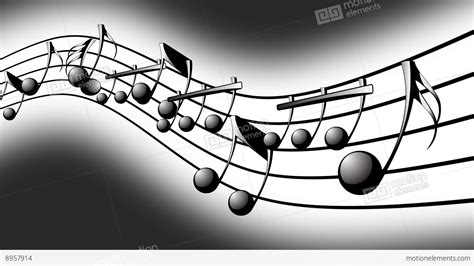 Animated Background With Musical Notes Stock Video Footage 8957914