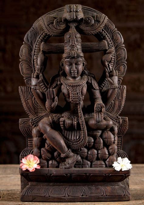 Sold Wood Shiva Carving Seated Under Arch 18 97w1k Hindu Gods