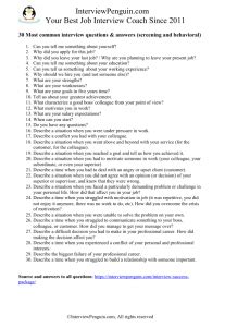 Most Common Interview Questions And Answers For G U Y