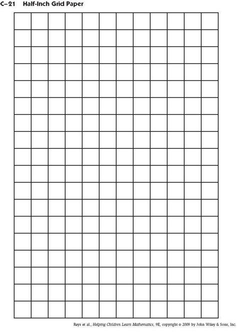 Printable Inch Grid Paper
